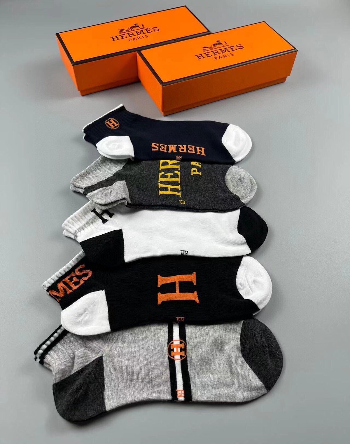 HERMES LOW-CUT SOCKS 291041 (1 BOX)